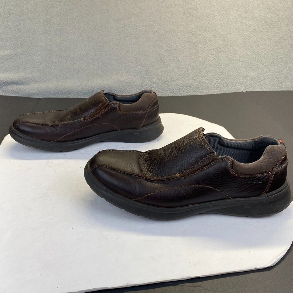 Clarks Cottrell Free Slip On Sneakers Mens 10.5 M Brown Leather Casual Shoes